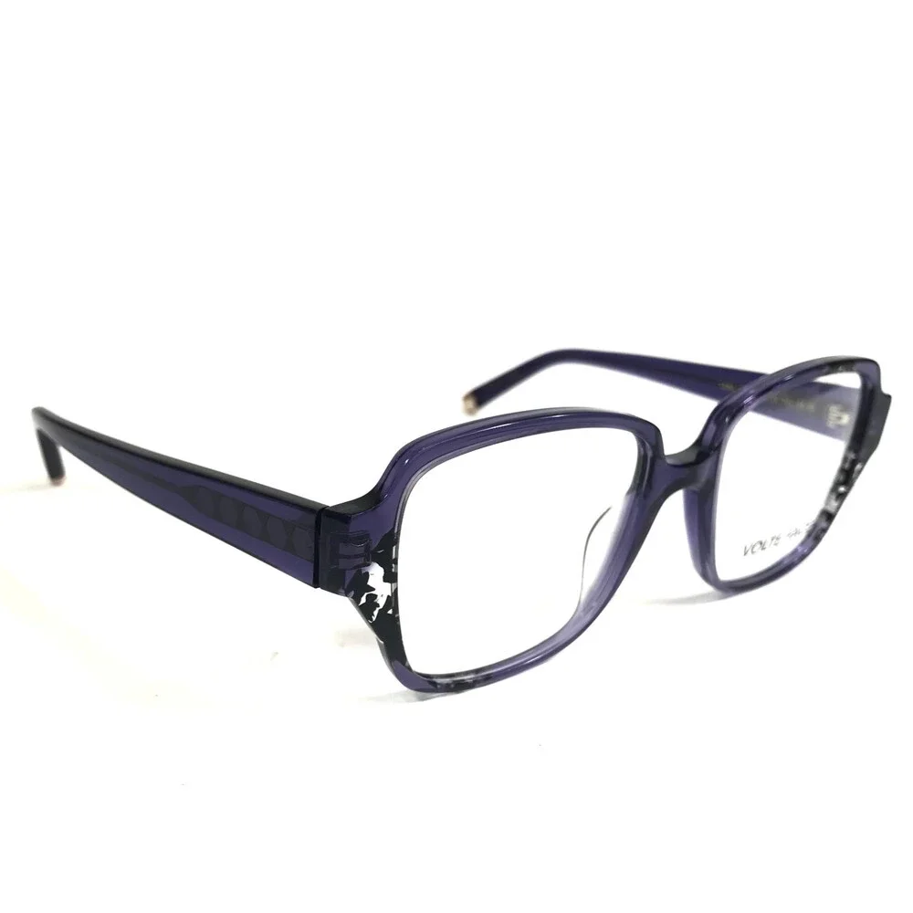 Volte Face Eyeglasses Frames TARA 2001 BI Purple Black Square Full Rim 52-19-140